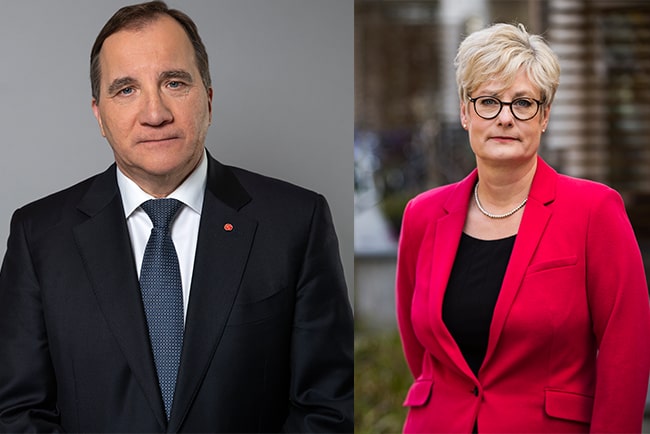 statsminister Stefan Löfven och Hyresgästföreningens förbundsordförande Marie Linder